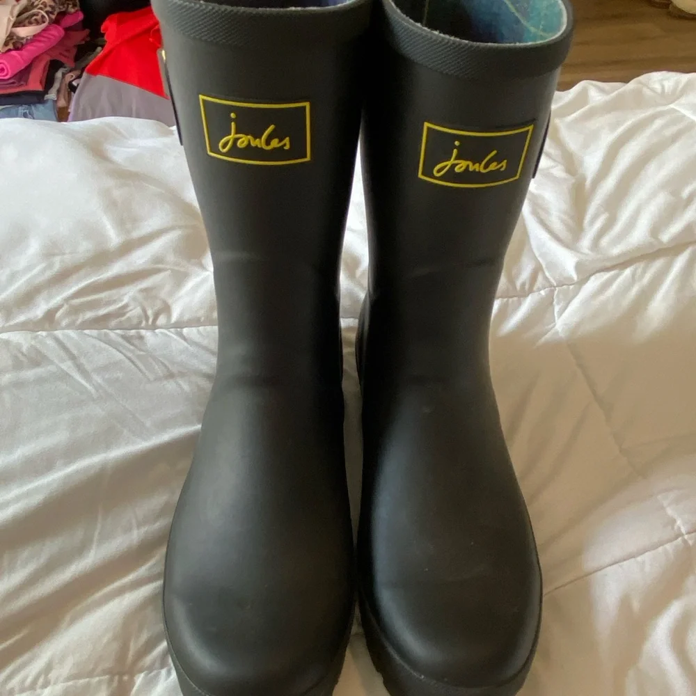 Joules Plaid Lined Boots - Picture 1 of 3